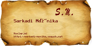 Sarkadi Mónika névjegykártya
