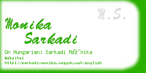 monika sarkadi business card